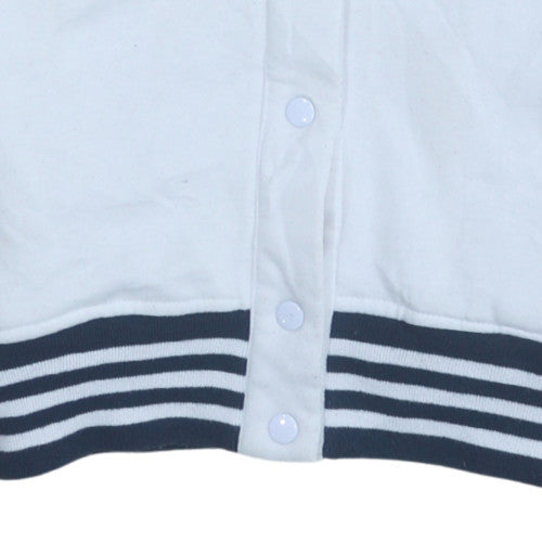 Ellesse Women's White Size 8 Varsity Jacket with Logo Detail
