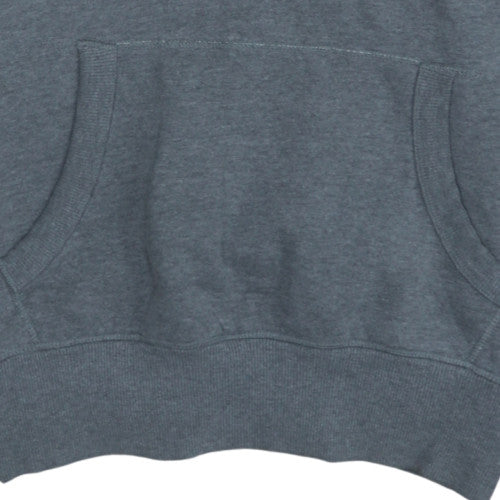 Superdry Men's Grey Pullover Hoodie Medium Regular Fit Logo Fleece