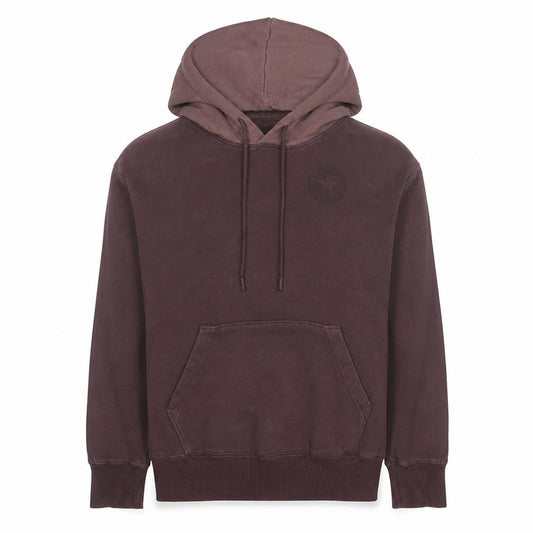 Converse Men’s Brown Pullover Hoodie M Fleece Logo Sweatshirt
