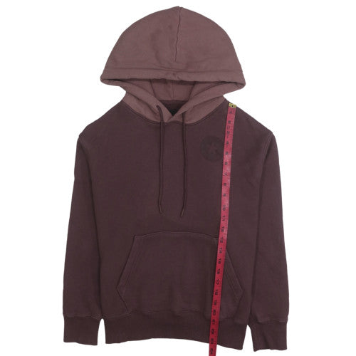 Converse Men’s Brown Pullover Hoodie M Fleece Logo Sweatshirt
