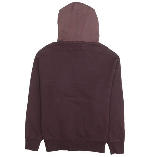 Converse Men’s Brown Pullover Hoodie M Fleece Logo Sweatshirt