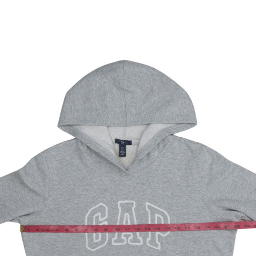 GAP Men's Grey Pullover Logo Hoodie L Regular Fleece Sweatshirt