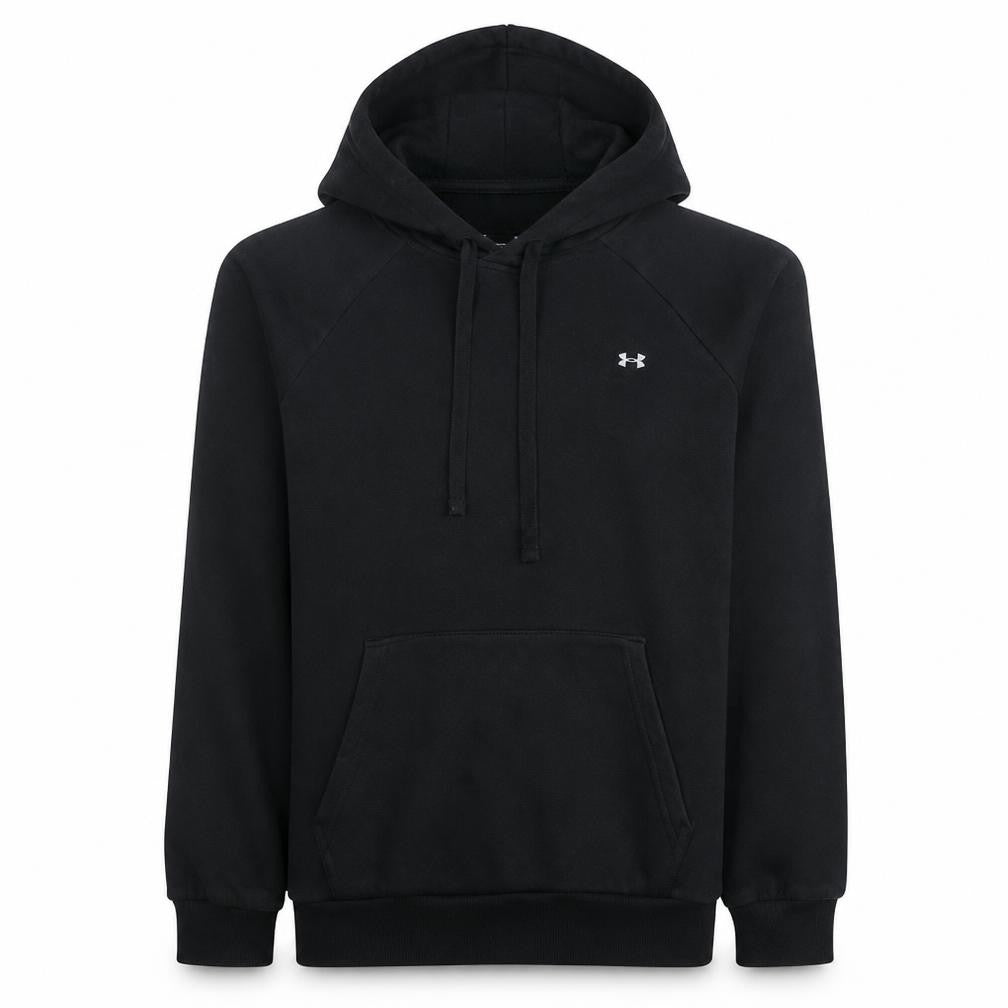 Under Armour Men's Black Pullover Hoodie L Relaxed Fit Fleece