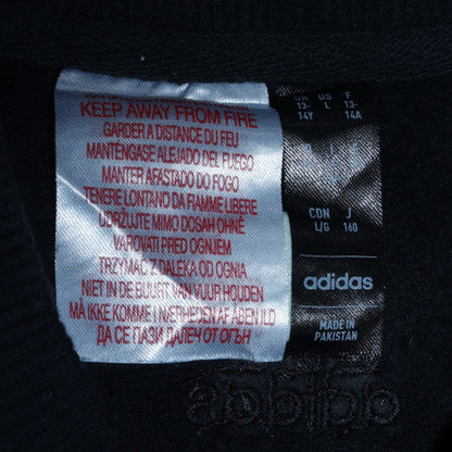 Additional view of Adidas boys’ black sportswear sweatshirt, size 14-15, years crew neck pullover