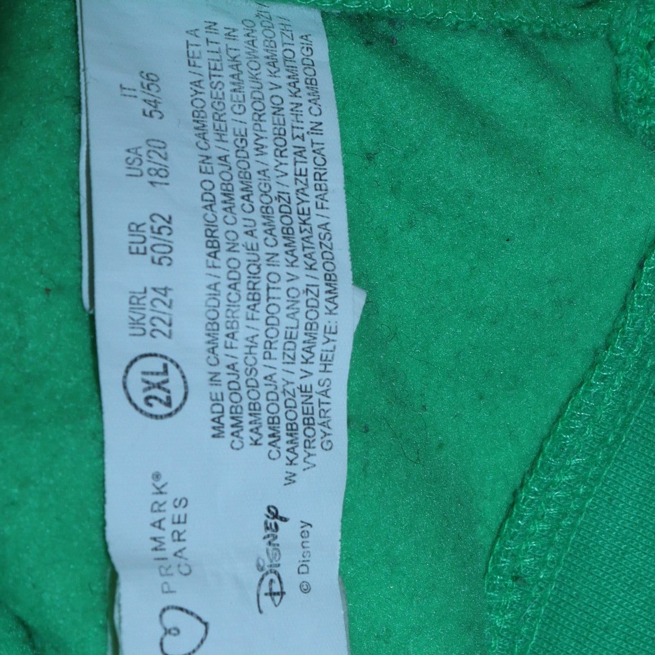 Disney Men's Green Kermit Sweatshirt 2XL Pullover Graphic Print