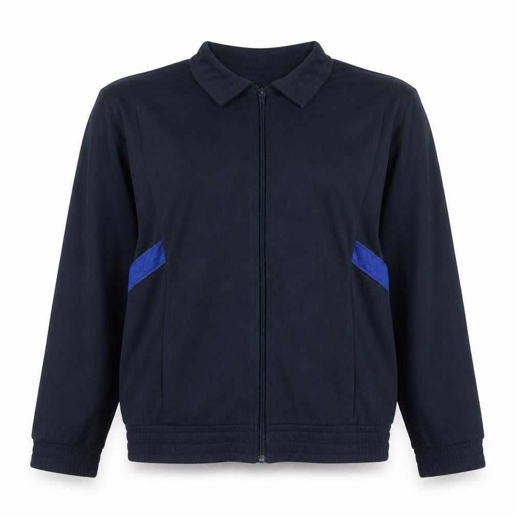 Adidas Women Navy Blue Full Zip Sweatshirt Size 12 Cotton Blend