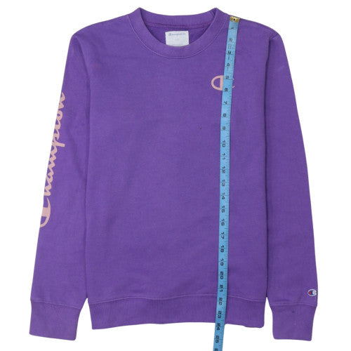 Champion Women’s Purple Crew Neck Pullover Sweatshirt L Cotton Blend