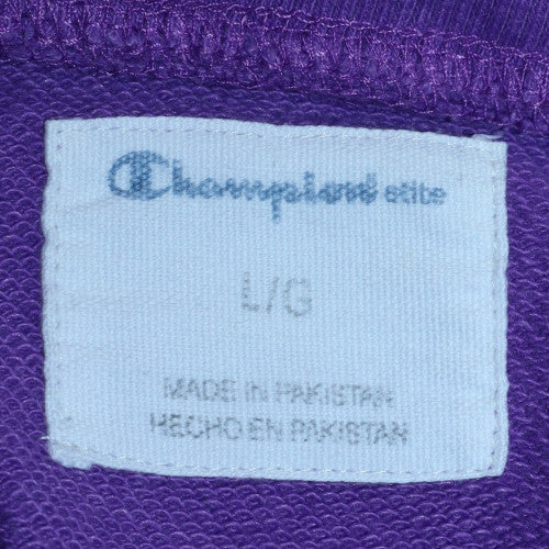 Champion Women’s Purple Crew Neck Pullover Sweatshirt L Cotton Blend