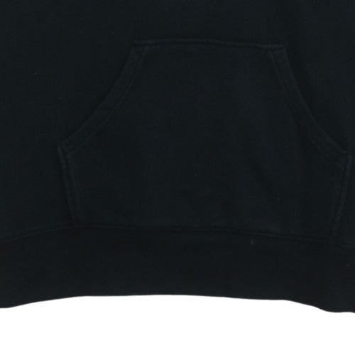 Adidas Womens Black Size 10 Pullover Hoodie with Logo and Stripes