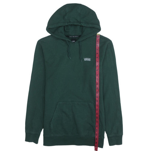 Vans Men's Green Pullover Hoodie Small Fleece Cotton Skate Style