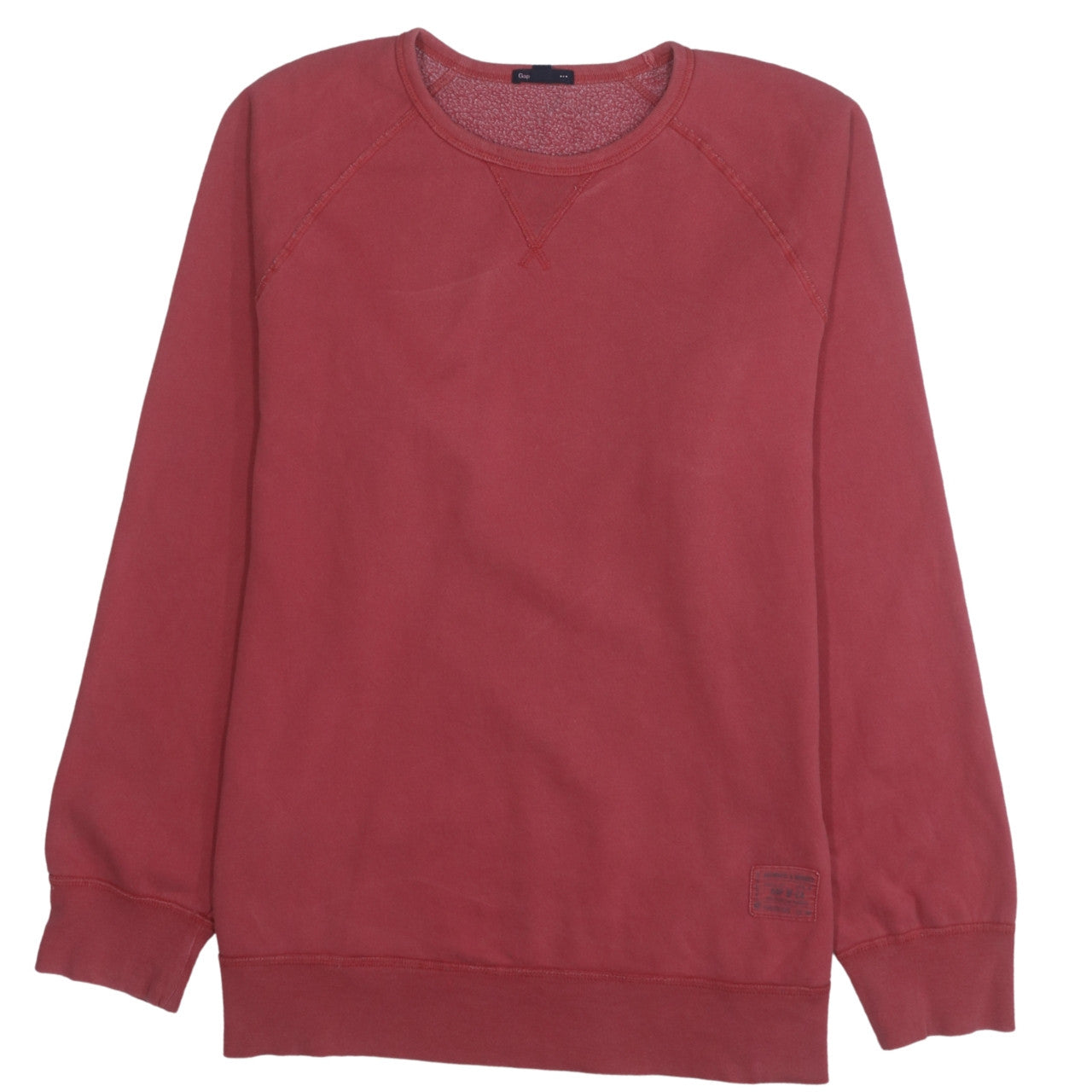 Gap Men's Red Cotton Blend Crew Neck Pullover Sweatshirt M