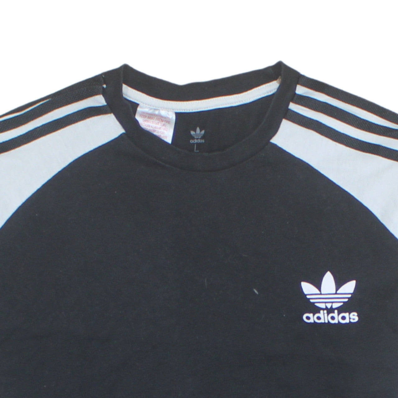 Adidas Mens Black Long Sleeve Crew Neck Pullover Sweatshirt Size L