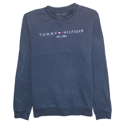 Tommy Hilfiger Teens Blue Cotton Embroidered Sweatshirt 13-14 Years
