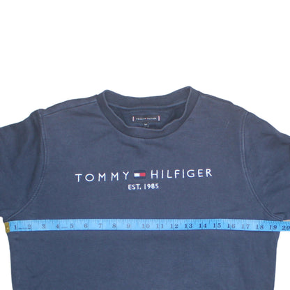 Tommy Hilfiger Teens Blue Cotton Embroidered Sweatshirt 13-14 Years