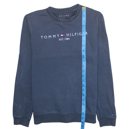 Tommy Hilfiger Teens Blue Cotton Embroidered Sweatshirt 13-14 Years