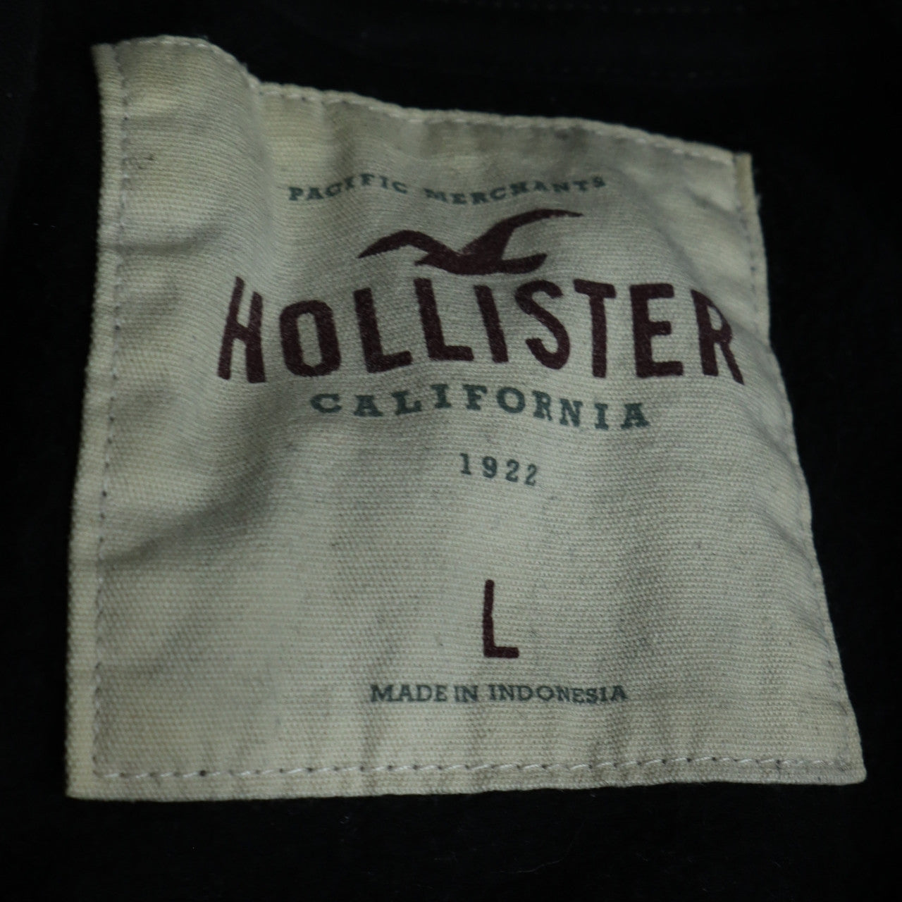 Hollister Men’s Black Pullover Hoodie L Hooded Sweatshirt Los Angeles Logo