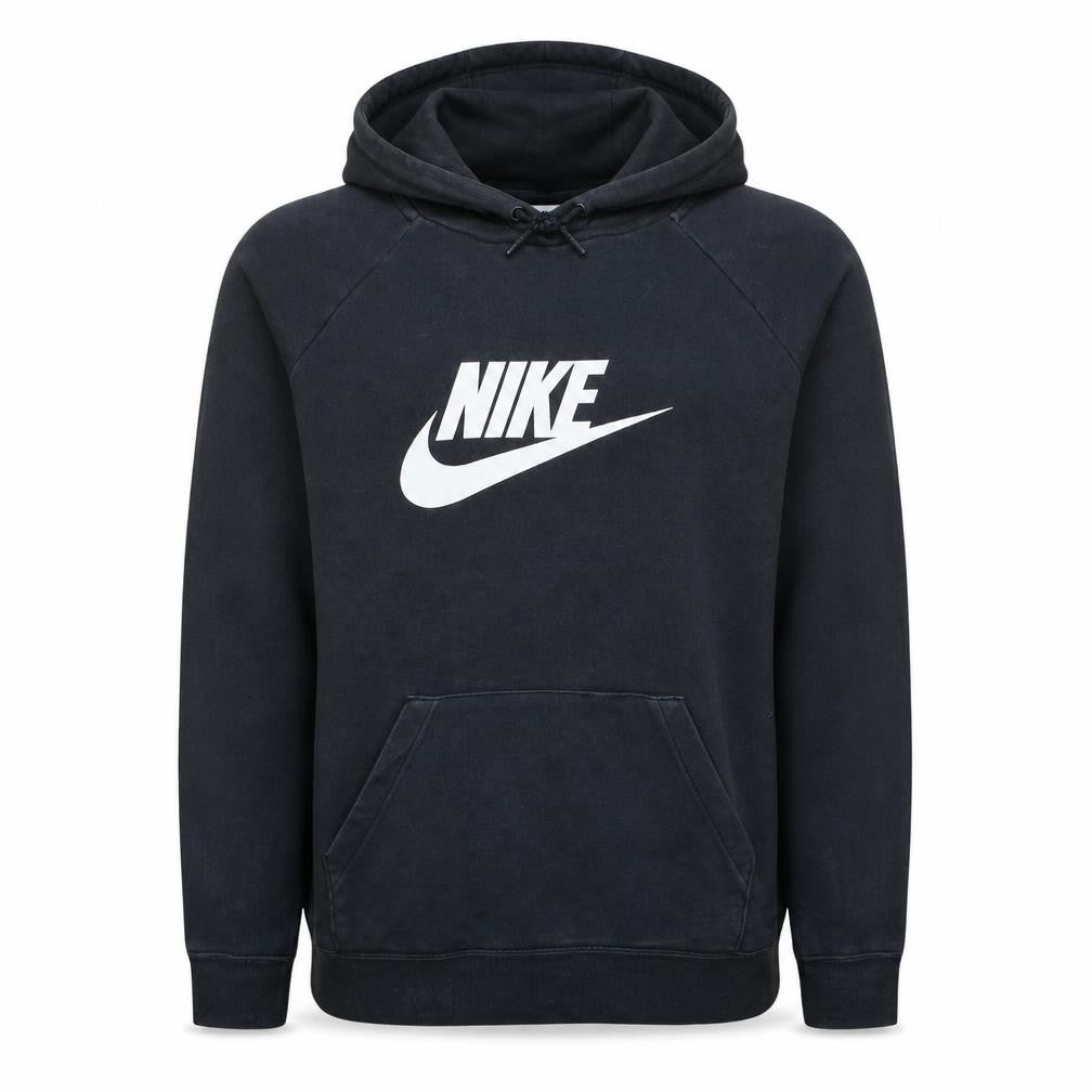 Nike Men's Black XL Pullover Hoodie with Logo Print