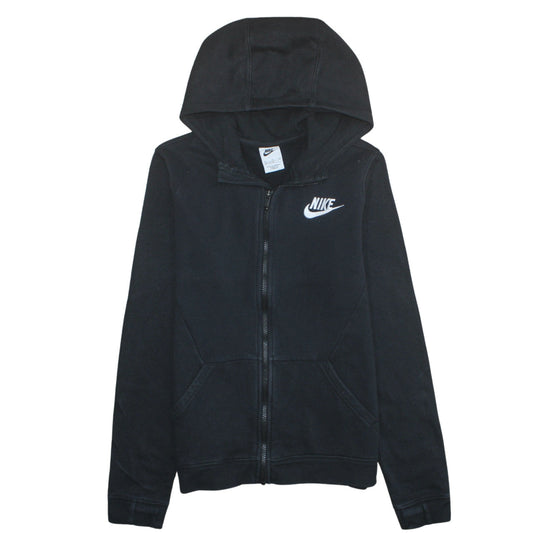 Nike Teens Black XL Full Zip Hoodie Sweatshirt with Logo