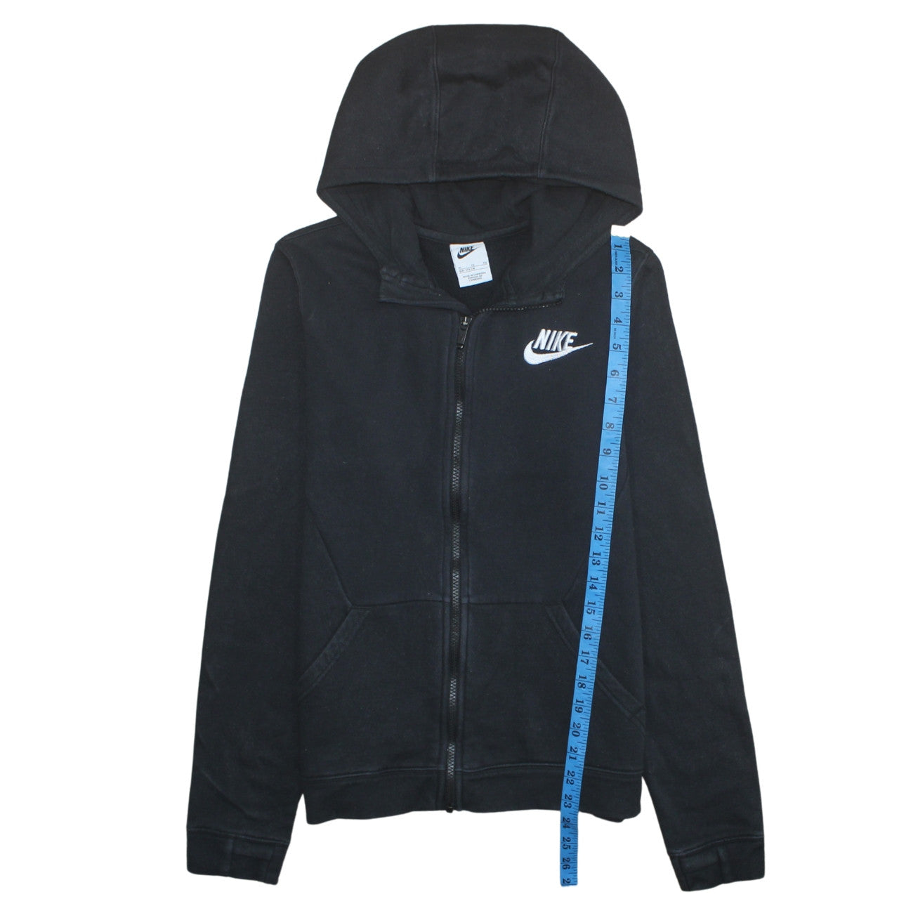 Nike Teens Black XL Full Zip Hoodie Sweatshirt with Logo