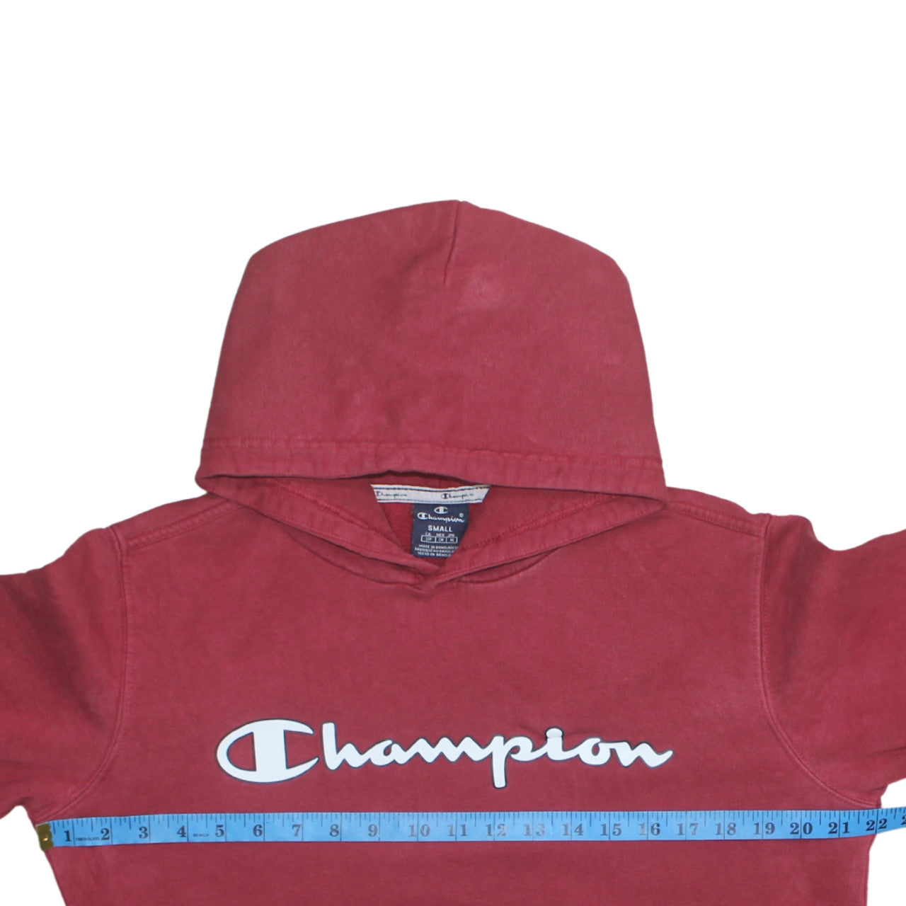 Champion Men's Red Pullover Hoodie Small Fleece Regular Fit