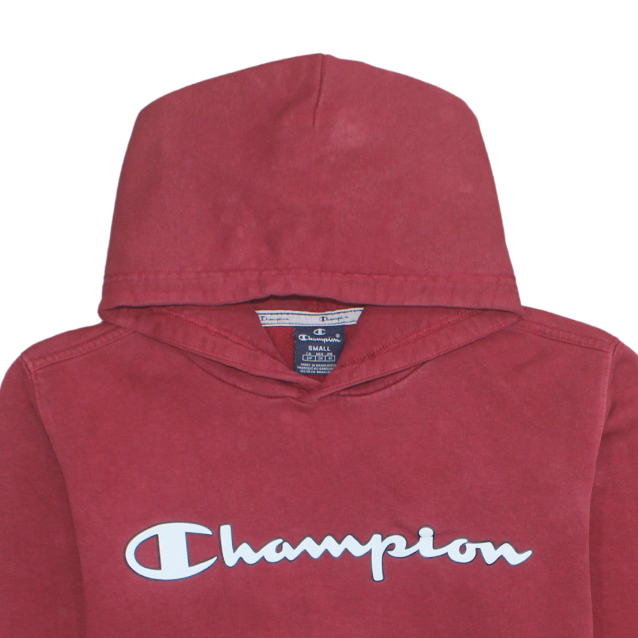 Champion Men's Red Pullover Hoodie Small Fleece Regular Fit