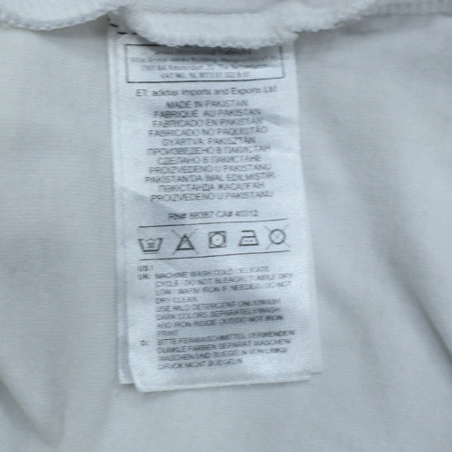 Adidas Women's White Cotton Tank Top Size 10 Crew Neck Sleeveless