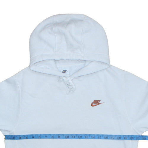 Nike Men's White Pullover Hoodie Small Fleece Sports Logo Sweatshirt