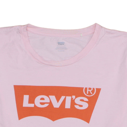 Levi's Women's Pink 3XL Basic Cotton Crew Neck T-Shirt