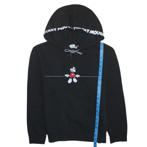 Disney Women Black Large Pullover Hoodie Mickey Mouse Graphic