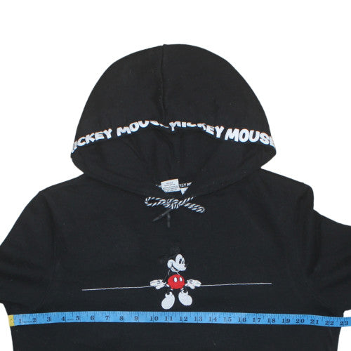 Disney Women Black Large Pullover Hoodie Mickey Mouse Graphic