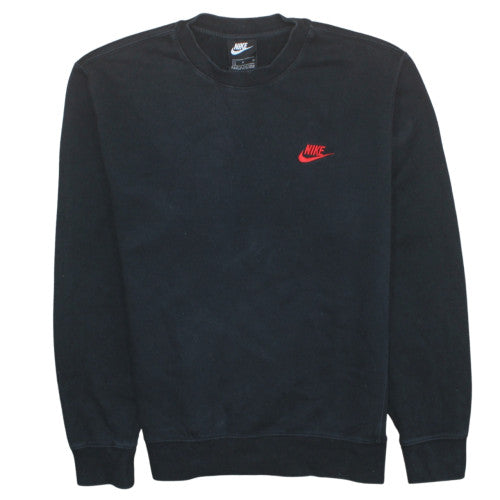 Nike Men's Black Crew Neck Pullover Sweatshirt M Sports Logo
