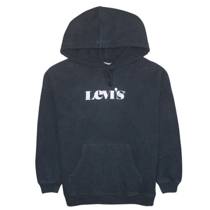 Levi's Men's Black XS Pullover Hoodie with Logo Print