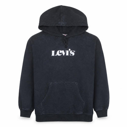Levi's Men's Black XS Pullover Hoodie with Logo Print