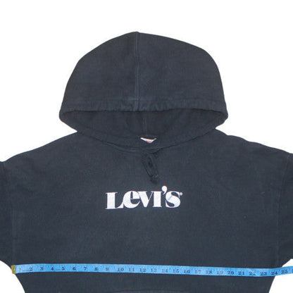 Levi's Men's Black XS Pullover Hoodie with Logo Print
