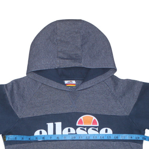 Ellesse Boys Blue Pullover Hoodie 13-14 Years Cotton Blend Logo Design