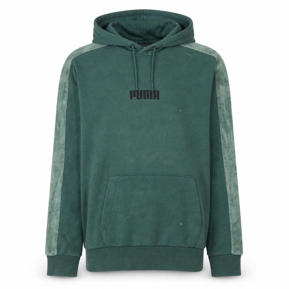 Puma Men's Green Pullover Hoodie Small Logo Sportswear