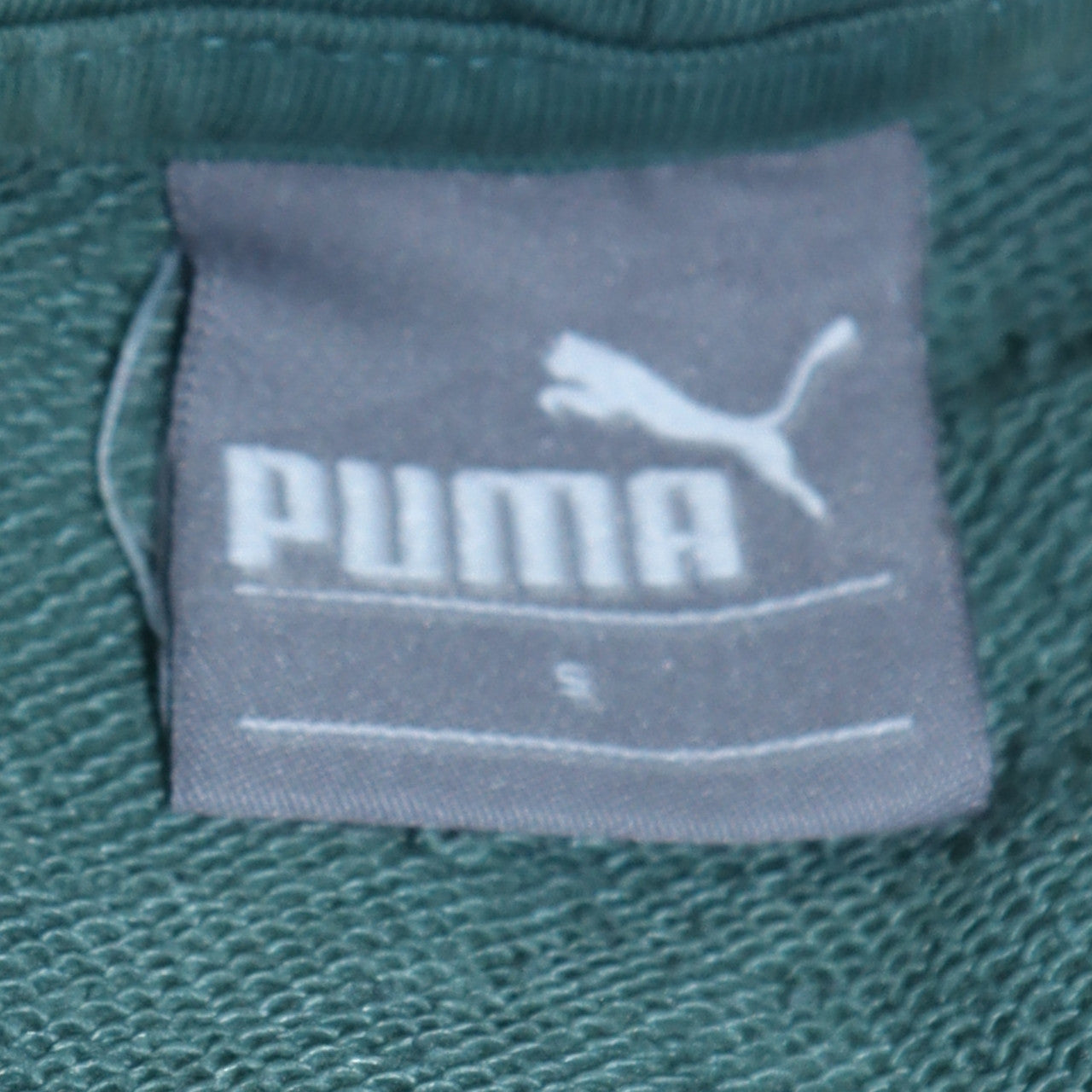 Puma Men's Green Pullover Hoodie Small Logo Sportswear