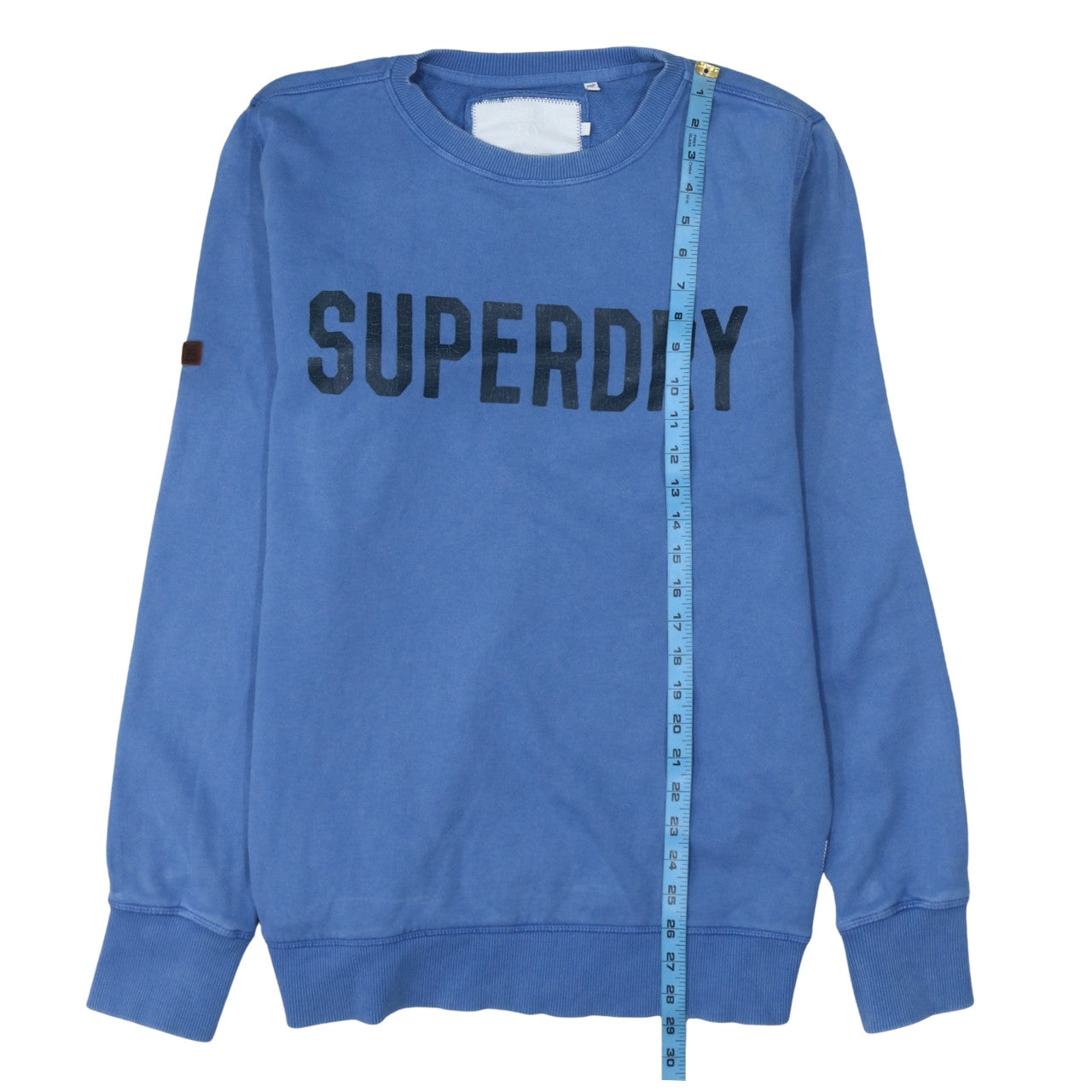 Superdry Men's Blue Crew Neck Graphic Sweatshirt Size M
