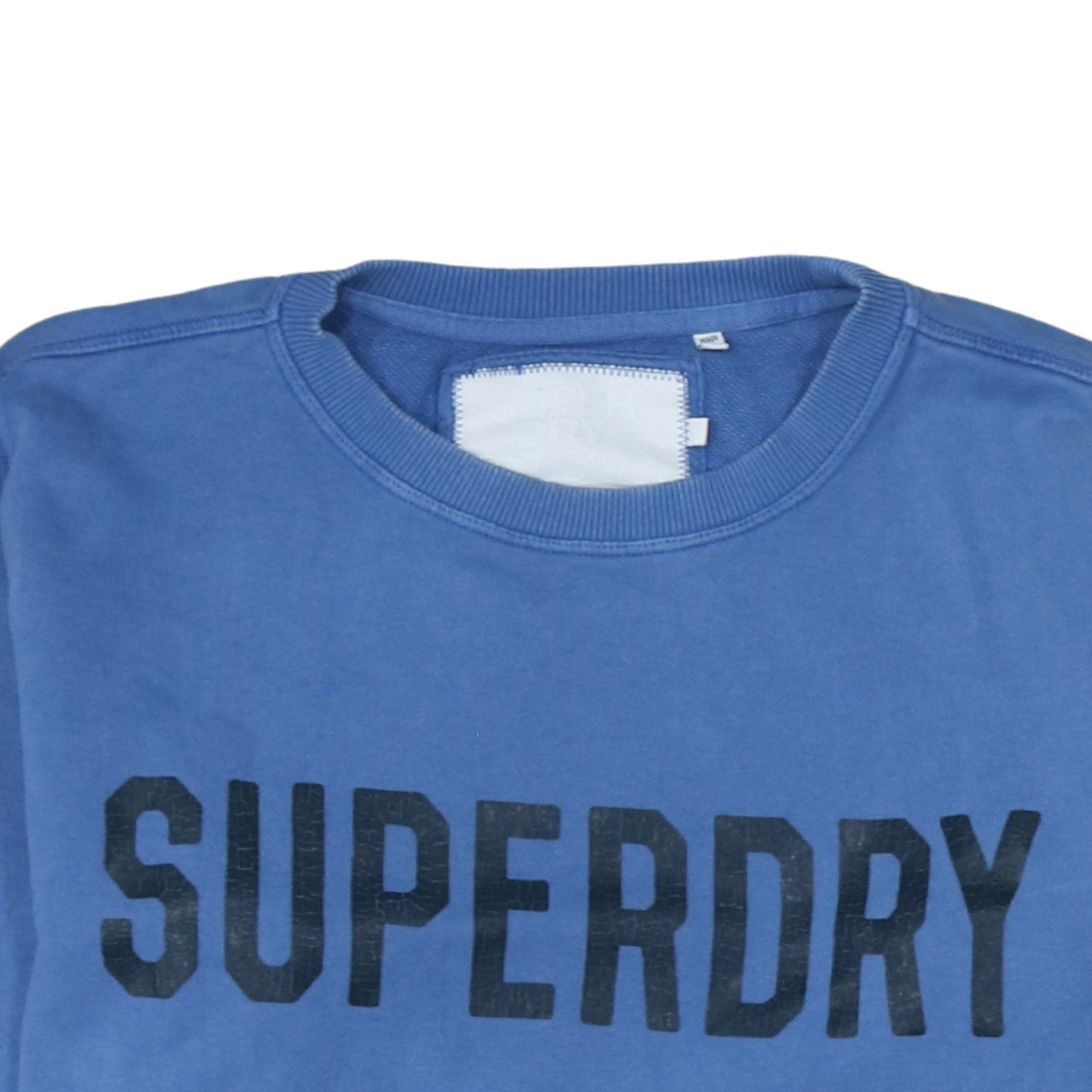 Superdry Men's Blue Crew Neck Graphic Sweatshirt Size M