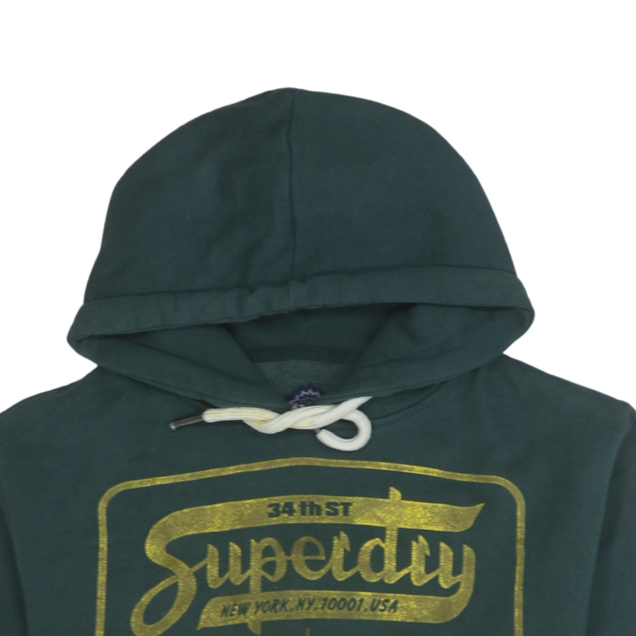 Superdry Men's Green Pullover Hoodie M Graphic Print Logo