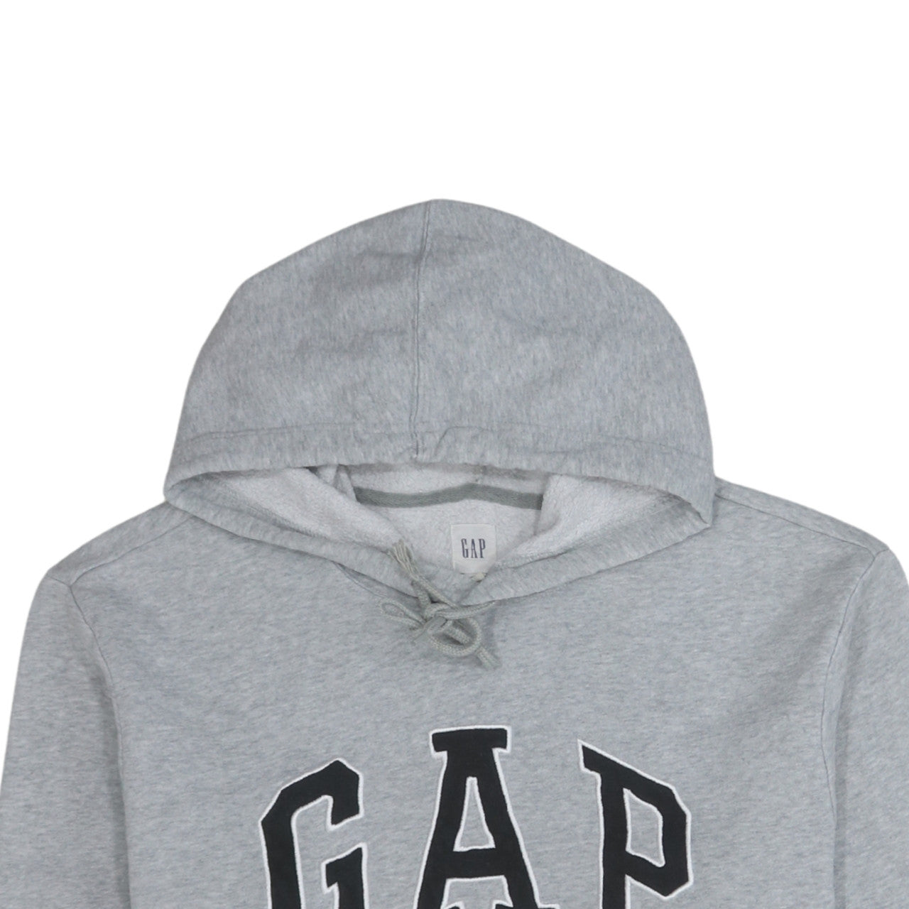 GAP Men’s Grey Pullover Hoodie L Logo Fleece Sweatshirt