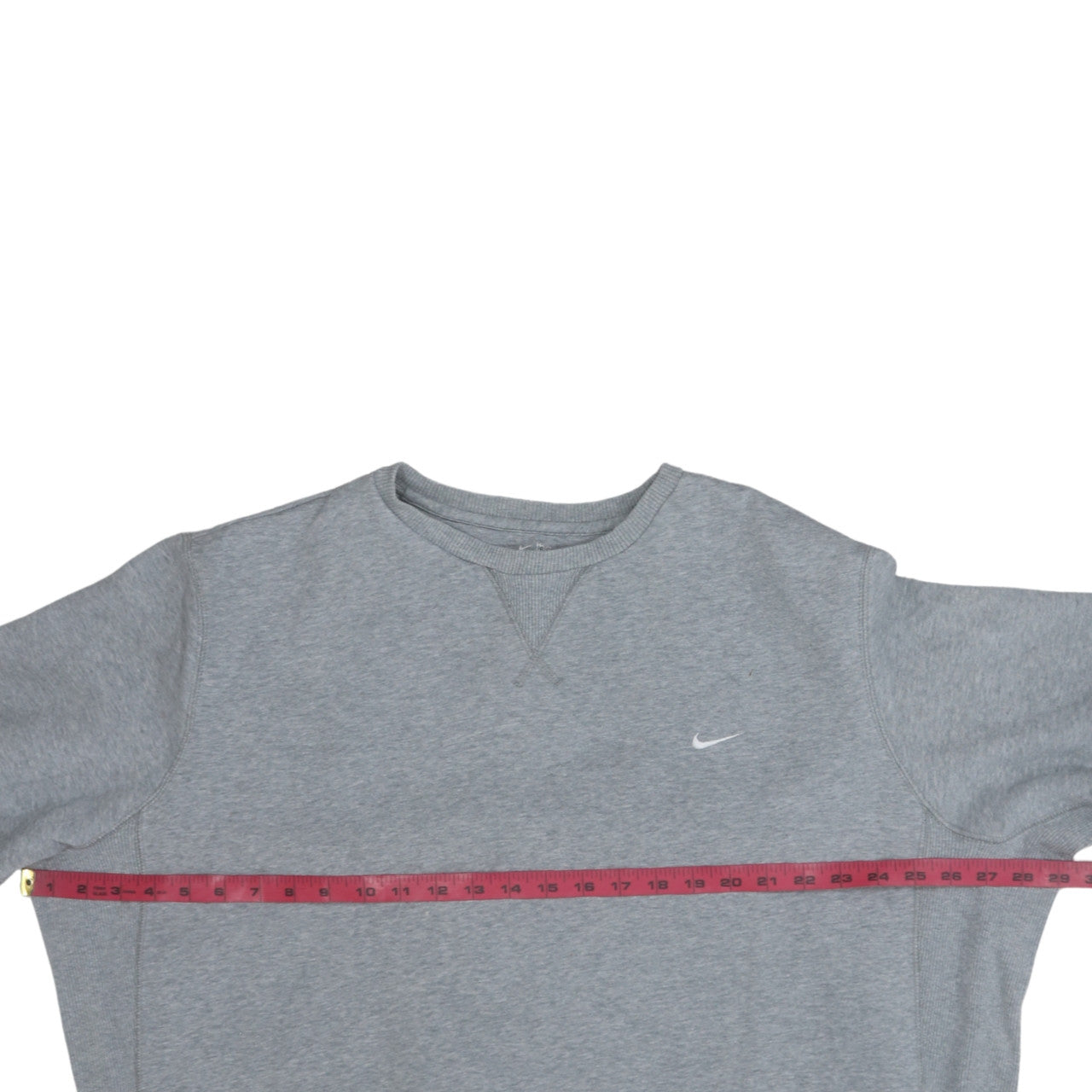 Nike Men's Grey Fleece Pullover Sweatshirt L Crew Neck Sportswear