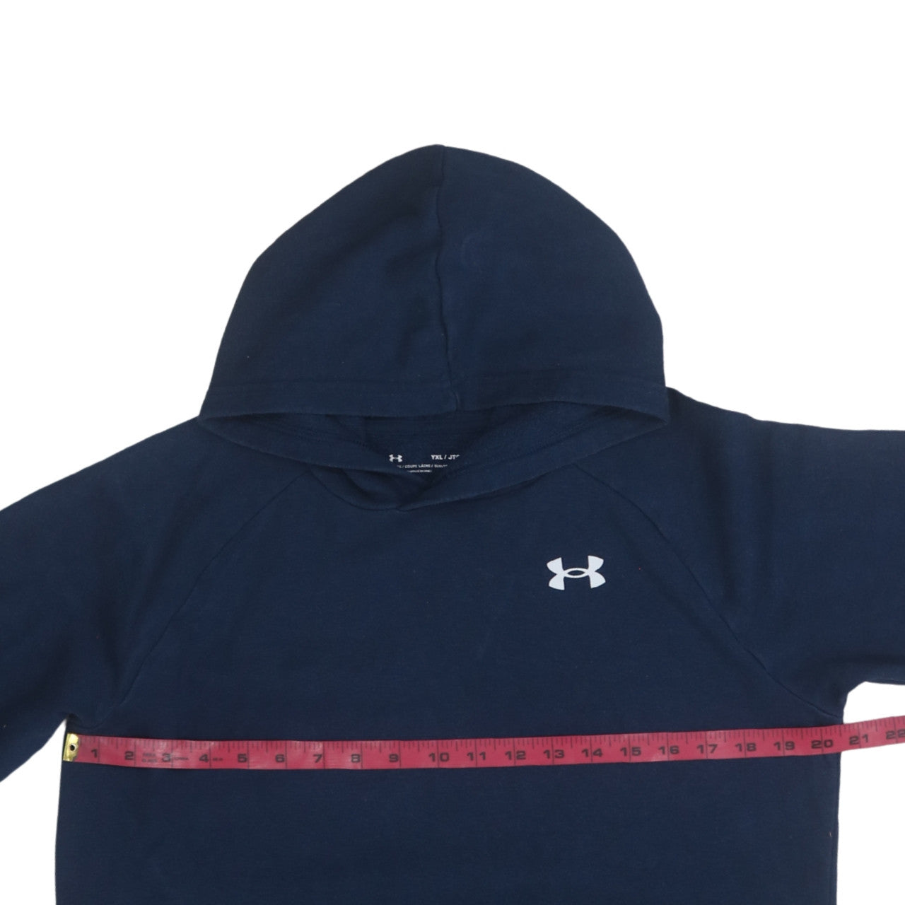 Under Armour Teens Blue Pullover Hoodie XL Relaxed Fit Fleece
