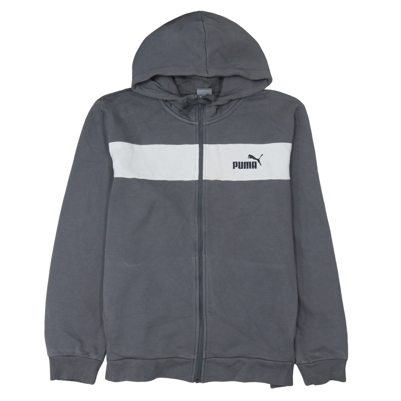 Puma Men's Grey Full Zip Hoodie XL Sportswear Sweatshirt