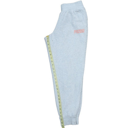 Close-up detail of Puma women’s grey fleece sweatpants medium regular fit