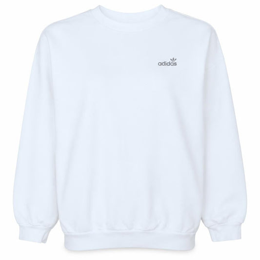 Adidas Women White Size 14 Crew Neck Pullover Sweatshirt