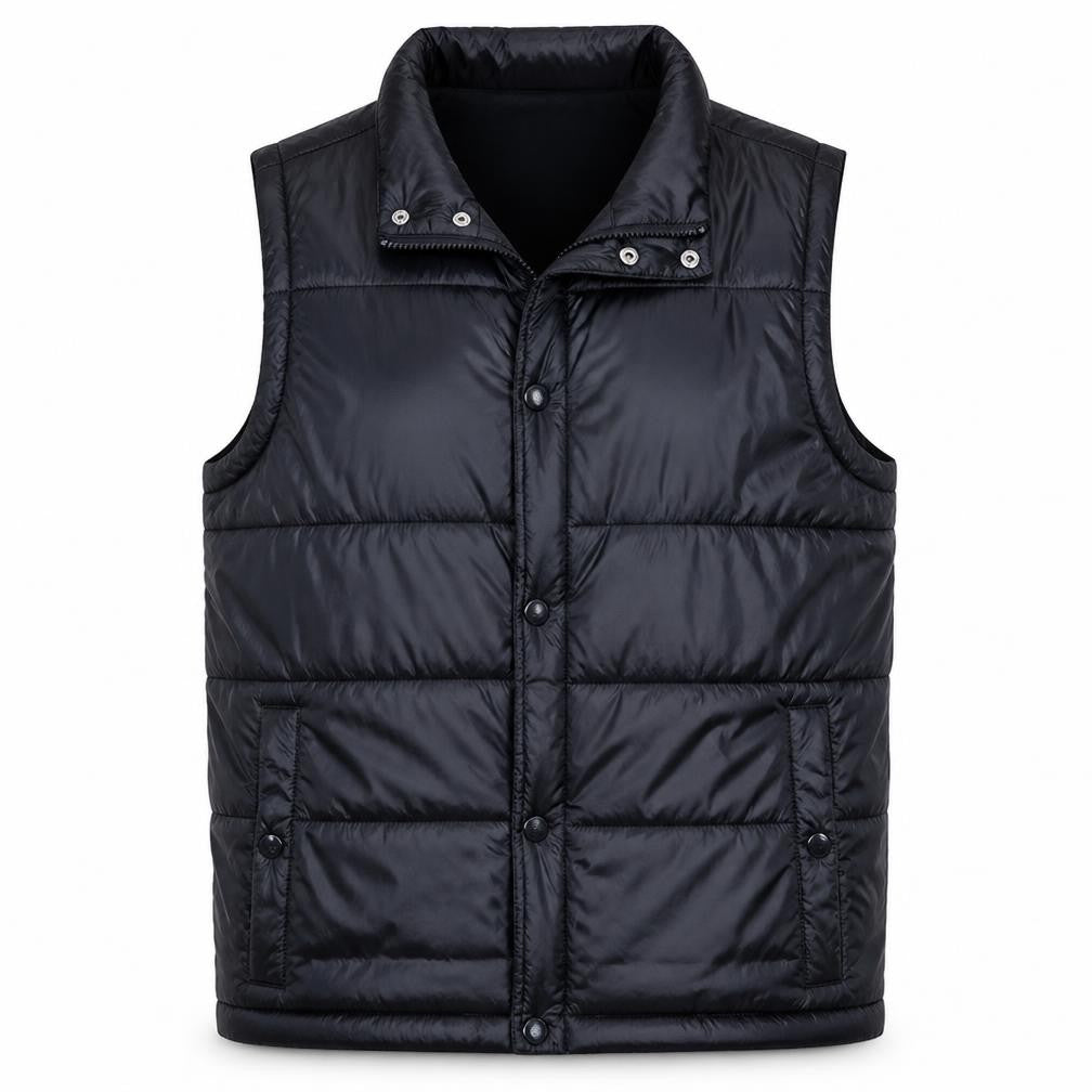 Adidas Mens Black Puffer Waistcoat Gilet Size M Quilted Polyester
