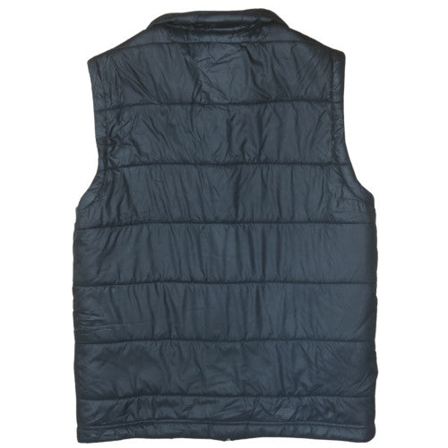 Adidas Mens Black Puffer Waistcoat Gilet Size M Quilted Polyester
