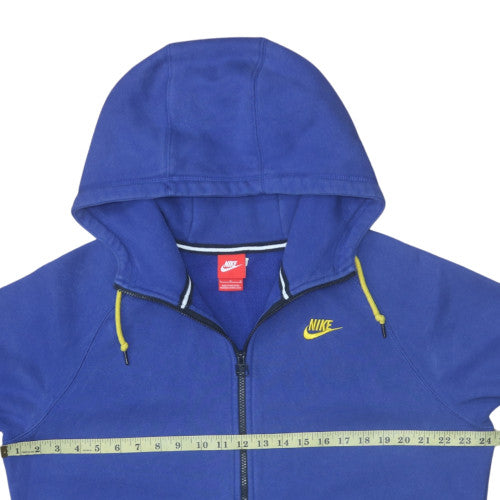Nike Men's Blue Full Zip Hoodie Size L Fleece Sweatshirt