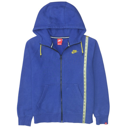 Nike Men's Blue Full Zip Hoodie Size L Fleece Sweatshirt